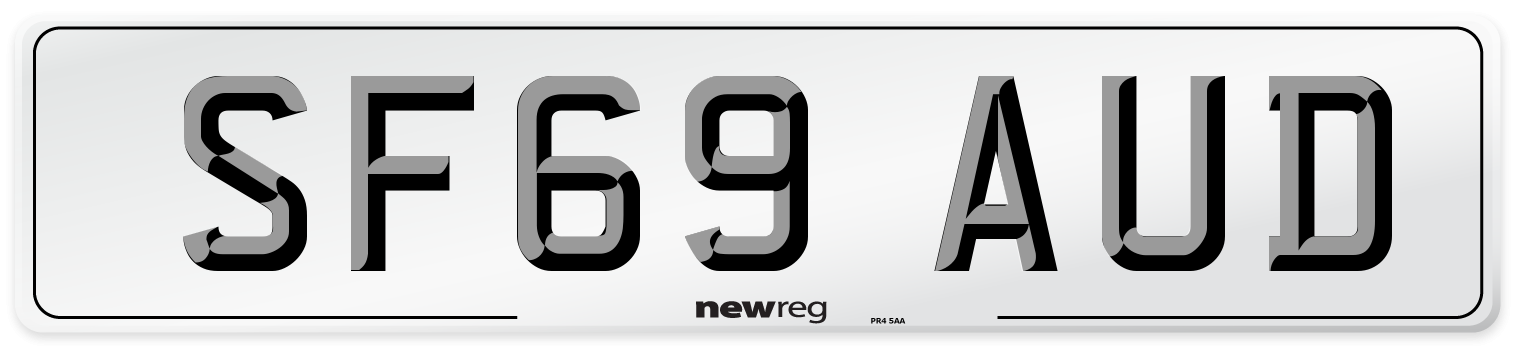 SF69 AUD Number Plate from New Reg